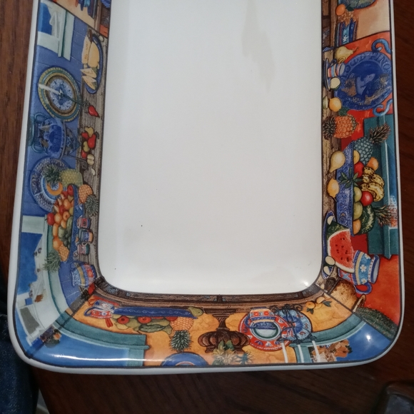 🌮 SAKURA Table Porcelain 18.5" Vintage SERVING PLATTER 🍜NICE GIFT.🍱🎁 - Picture 7 of 12